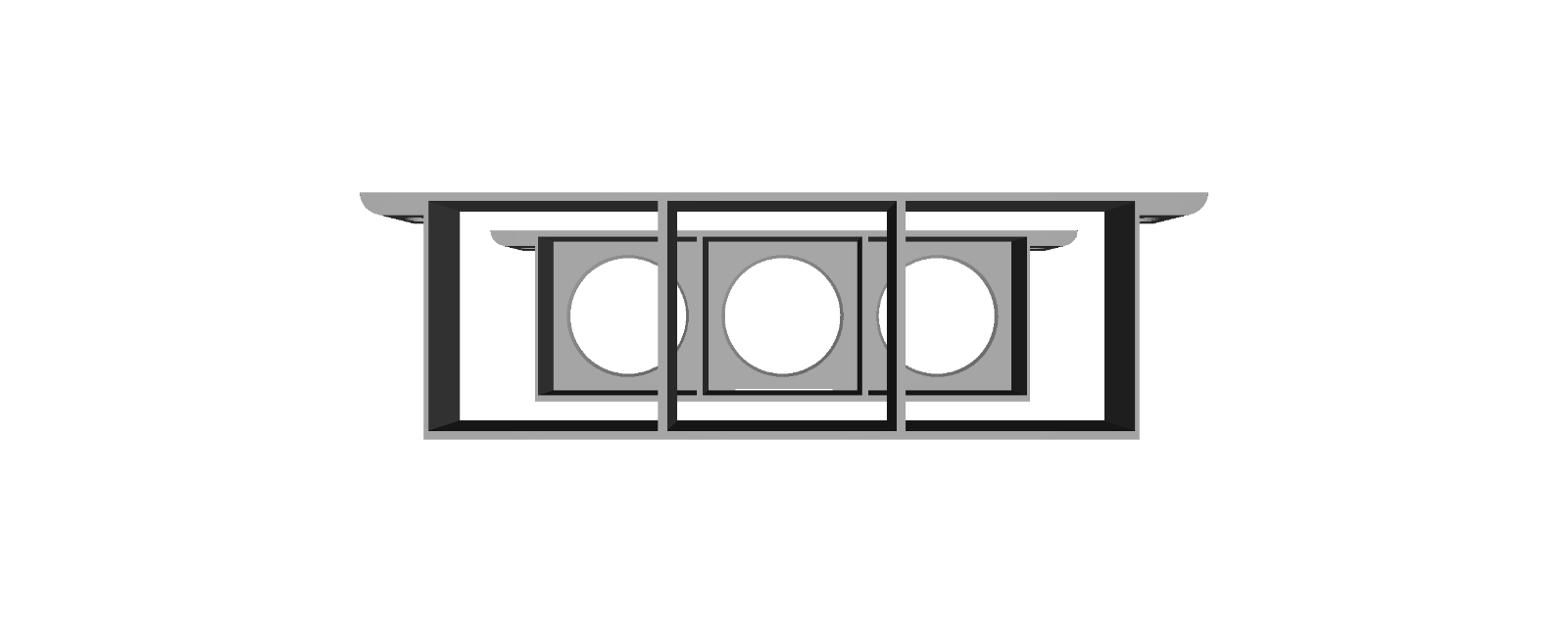 Foil/Cling Film/Grease Proof Paper Cupboard Under Shelf Holder Grey