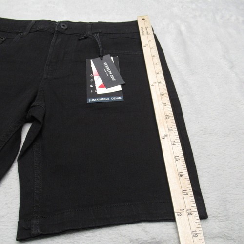 Kenneth Cole Denim Shorts Mens 30 Black Sustainable 9" Stretch 32x18 NEW - Picture 16 of 19