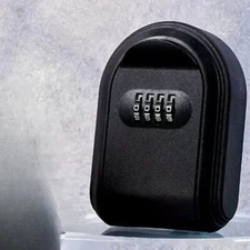 Key Box Password Lock Door Key Storage Password Box Plastic Black