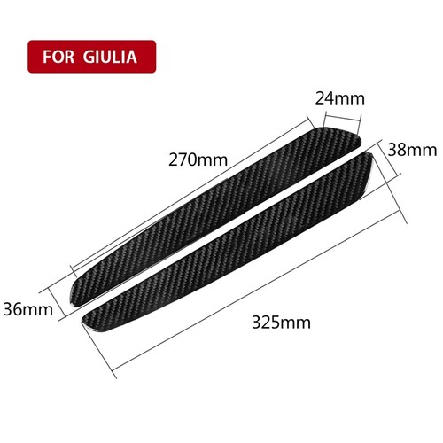 Carbon Fiber Door Sill Guards Plate Trim Fit Alfa Romeo Giulia 2017 2018 2019 - Foto 2 di 5