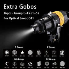 16 Packs Gobos Kit for Focalized Optical Snoot