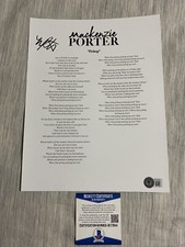 Mackenzie Porter signed autographed Pickup Lyric sheet Beckett coa