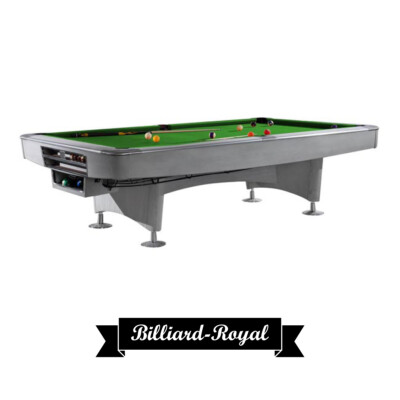 Pool-Billardtisch Modell Gladiator Grau 9 ft. inkl. Ballrücklauf Billiard neu!