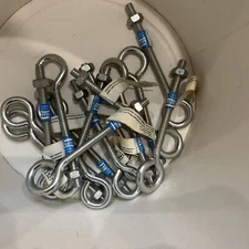 Lot Of 15: National 1/4 In. x 4 In. Zinc Eye Bolt with Hex Nut N221-127 SWL 80LB