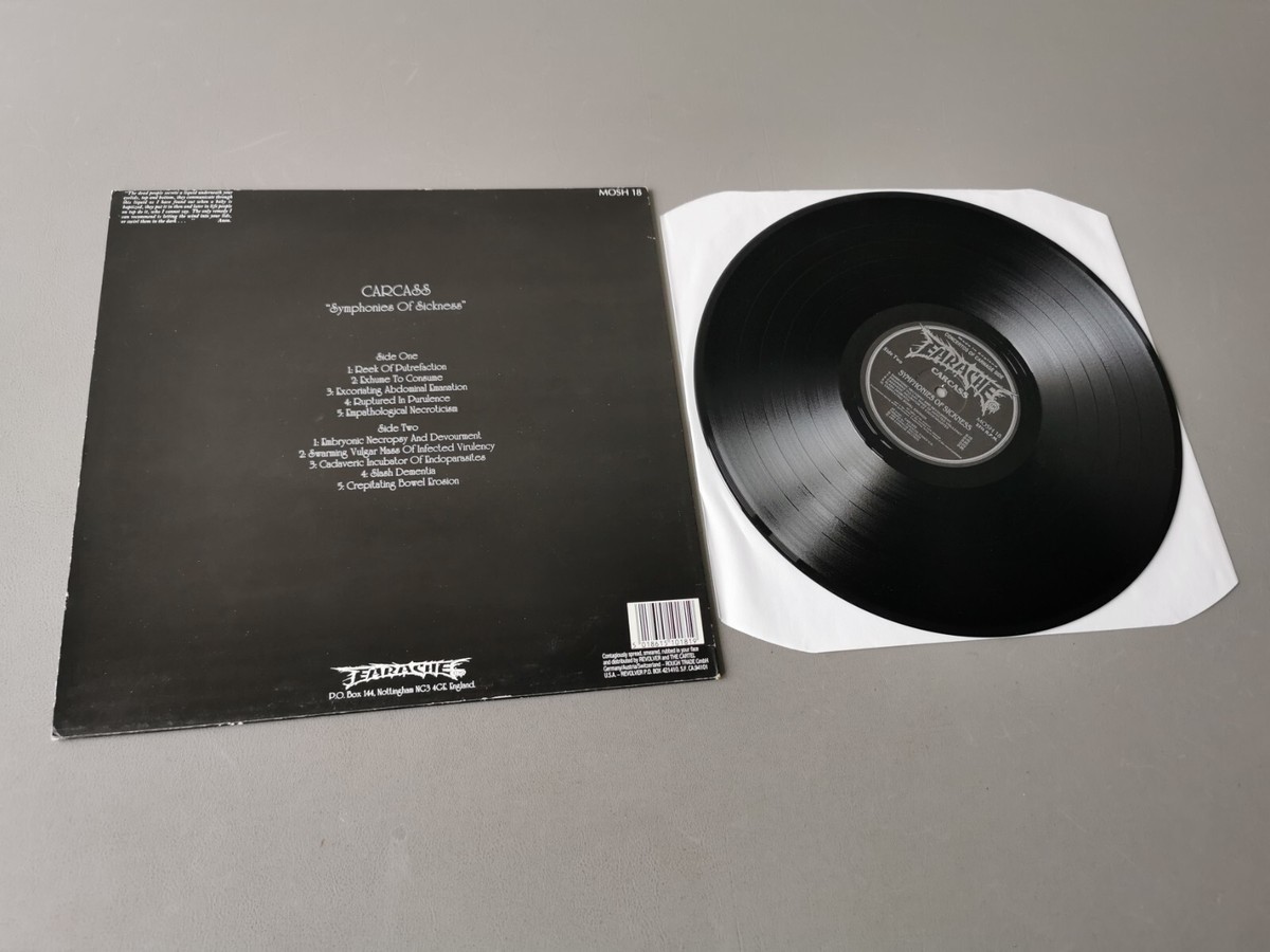 CARCASS original black Vinyl LP Symphonies Of Sickness (1989