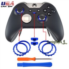 Matte Chrome Blue Button Circle Rings Repair Parts for Xbox One Elite Controller