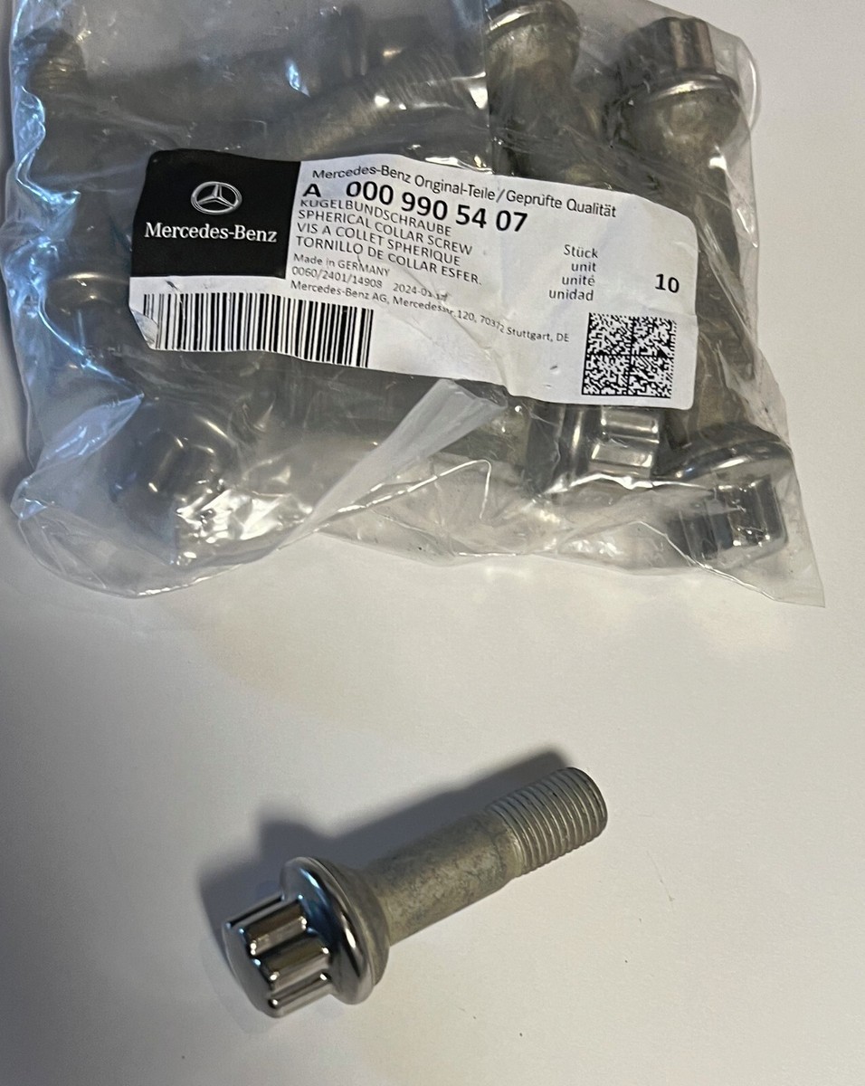 Set of 10 Genuine Mercedes-Benz Wheel Bolts OEM# A0009905407 Made  