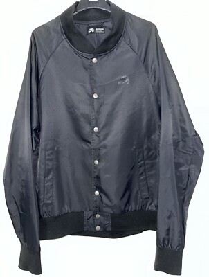 Nike SB Skateboarding Satin Davis Bomber Jacket, Black, Men's Large 628593-010 | eBay UK