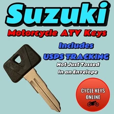 Suzuki Motorcycle ATV keys Cut to Code spare key for codes E69510-E78897