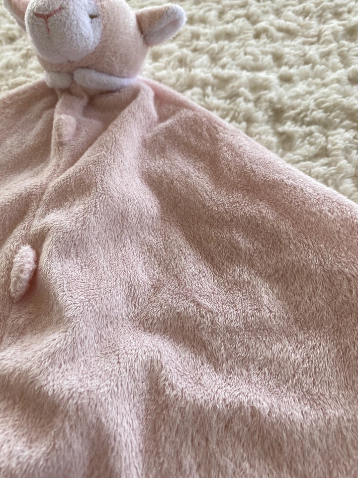 Angel Dear Girls Rosa Claro Blanco Cordero Vellón Lovey Manta de Seguridad Juguete Suave Foto 3 de 4