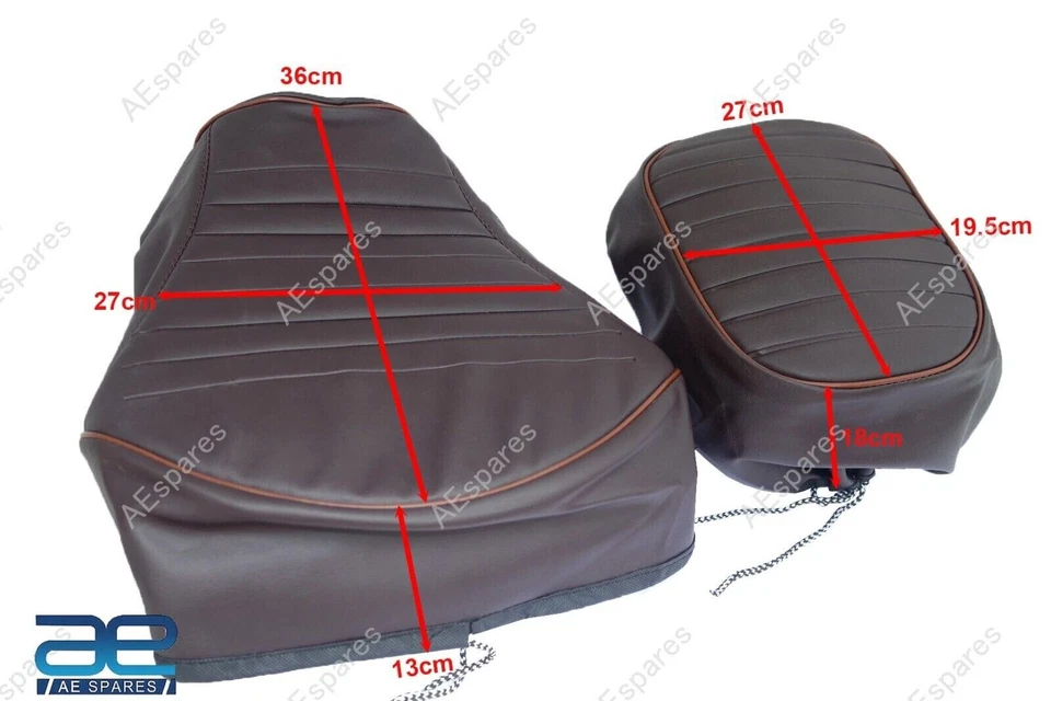 Front & Rear Seat Cover Set Brown For Royal Enfield New Classic 350 Reborn view 3