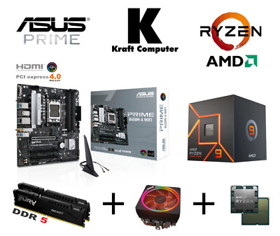 PC Bundle AufrüstKit Ryzen 9 7900 (12x5,4GHz) + ASUS PRIME B650M-A +32GB 6000MHz