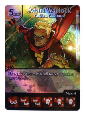 Dice Masters Infinity Gauntlet Adam Warlock Golden Gladiator Foil Card 17/152