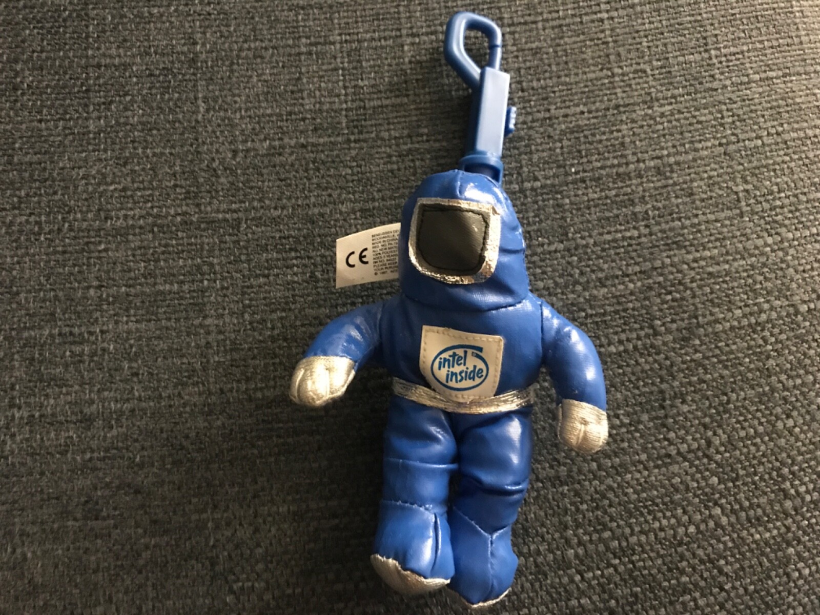 1997 INTEL Inside Blue Outfit Bunny People Keychain Key Fob Backpack ...