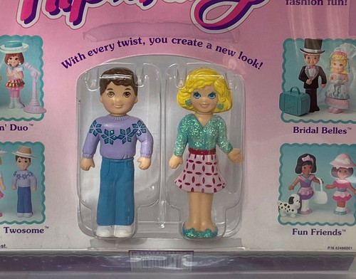#1653/1650 Vintage 1991 PLAYSKOOL Flip N Fancy Dolls NIP HASBRO VERY RARE - Picture 4 of 4