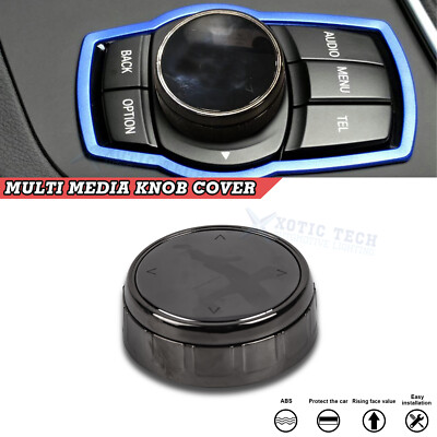 For BMW 2 3 4 Series X5 X6 Inner ABS Black Center Control IDrive Knob Decor Trim