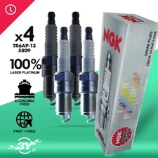4PC Genuine NGK (5809) TR6AP-13 Laser Platinum Spark Plug For Ford Volvo Jaguar