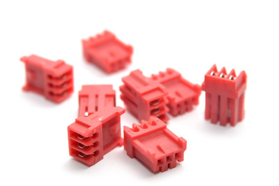 8x Stecker / Buchse von Tyco Typ 172051-3, 3-pol., MTEI Connector STD Red, NOS