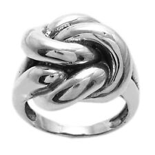 925 Sterling Silver Large Classy Love Knot Symbol Ring Size 5-10