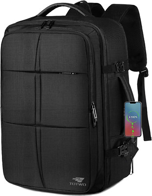 Extra Large Travel Backpack, 55L Carry on Backpack Flight Approved with USB
