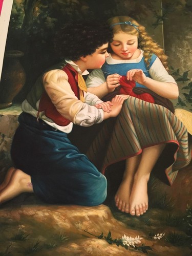 A special Moment - Emile Munier Oil Painting Reproduction 24x36" Free Shipping - Picture 2 of 10