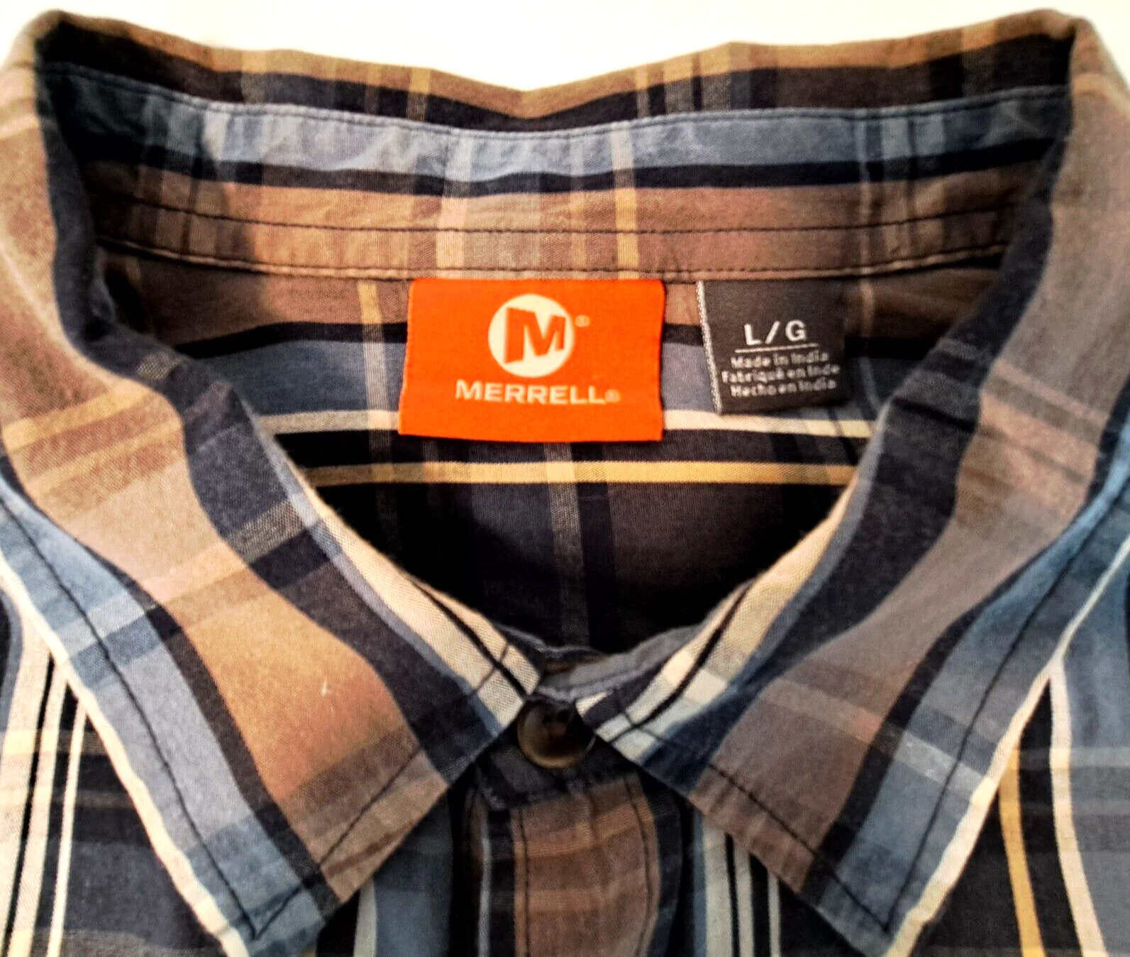 merrell plaid button down gorpcore outdoors classic shirt