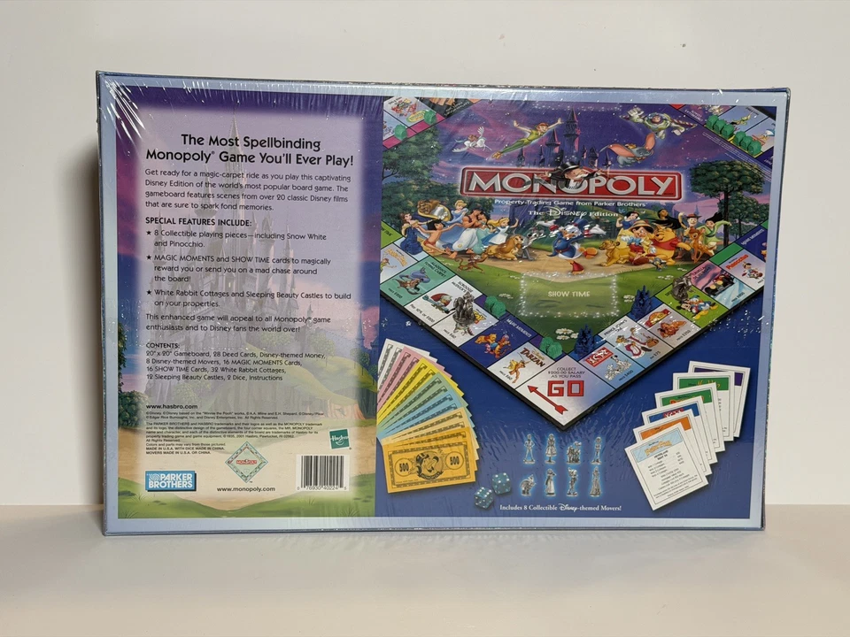 New Factory Sealed Vintage 2001 Monopoly “The Disney Edition” Board Game Hasbro - Image 2 of 4
