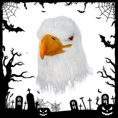 Weißkopfseeadler Kopfmaske Requisite Latex Kopfschmuck für Maskerade Kneipe Verkleiden Weihnachten