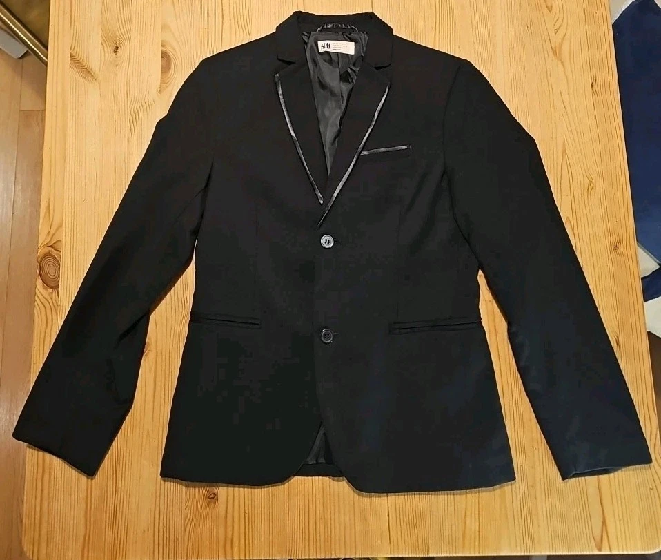 H&M Jungen Sakko - Jacket Sakko - Gr. 146 - 10/11Y - schwarz - edel - Wie Neu