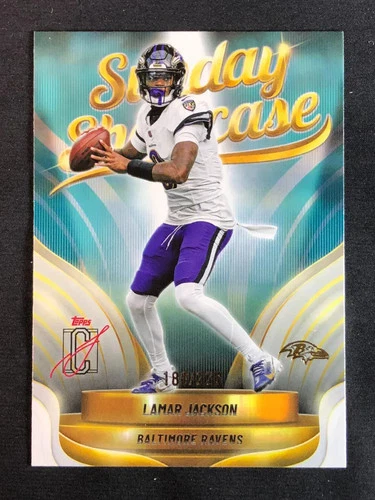 2025 Topps Signature Lamar Jackson Teal (RAW)
