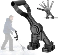 Universal Extension Shovel Handle, 5-Angle Adjustable Back Saver Attachment, ABS