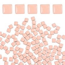 Mosaic Tiles for Crafts 0.44 LB Glazed, 0.4x0.4" Pink Ceramic Mosaic