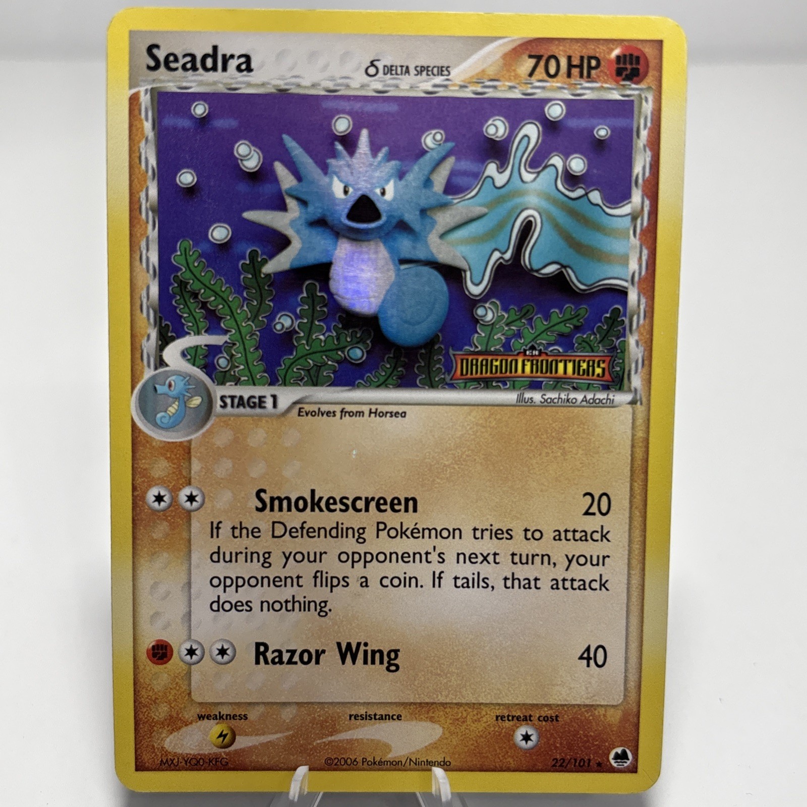 Pokemon Seadra 22/101 Reverse Holo Delta Species EX Dragon Frontiers 2006 ENG
