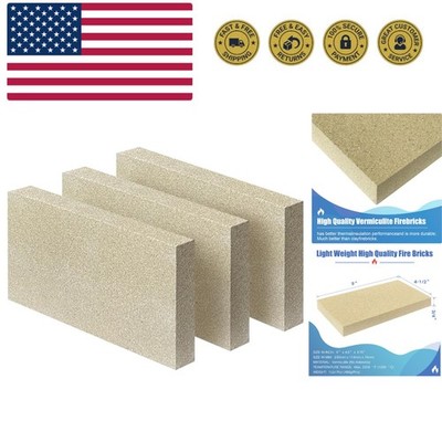Woodstove Firebricks, Fire Bricks, Size 9'' X 4-1/2'' X 3/4'', High Temperature ...