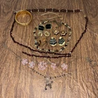 Lot of 13 Vintage Costume Jewelry With Necklaces, Bracelets and Clip Earrings