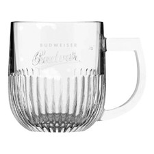 Single Budweiser Budvar Beer Glass Tankard Pint Brand New