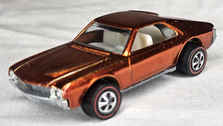 De colección 1969 Hot Wheels Redline Custom AMX Raro Naranja