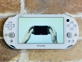 PS Vita Light Blue White PCH-2000 Sony PlayStation Japan 8GB Charger 2 Game DDP