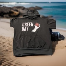 RARE GREEN DAY  AMERICAN IDIOT  Sweatshirt Hoodie X-LARGE Black Lookout Records