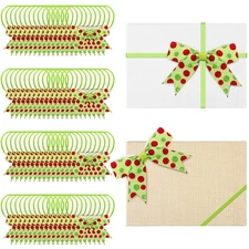 60 Pcs Elastic Premade Craft Bows 4 Inch Assorted Elegant Ribbon Bow Soft Str...