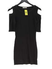 Mango Bodycon Midi Dress S in Black