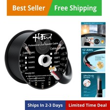 12/2 Gauge Speaker Wire Cable 50 Ft-Tinned OFC Copper- CL3 Rated- Indoor/Outd...