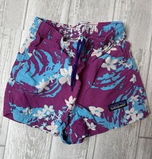 Patagonia Kids  Baggies Multicolor Floral Swim / Water Shorts Girls XXS 3 - 4