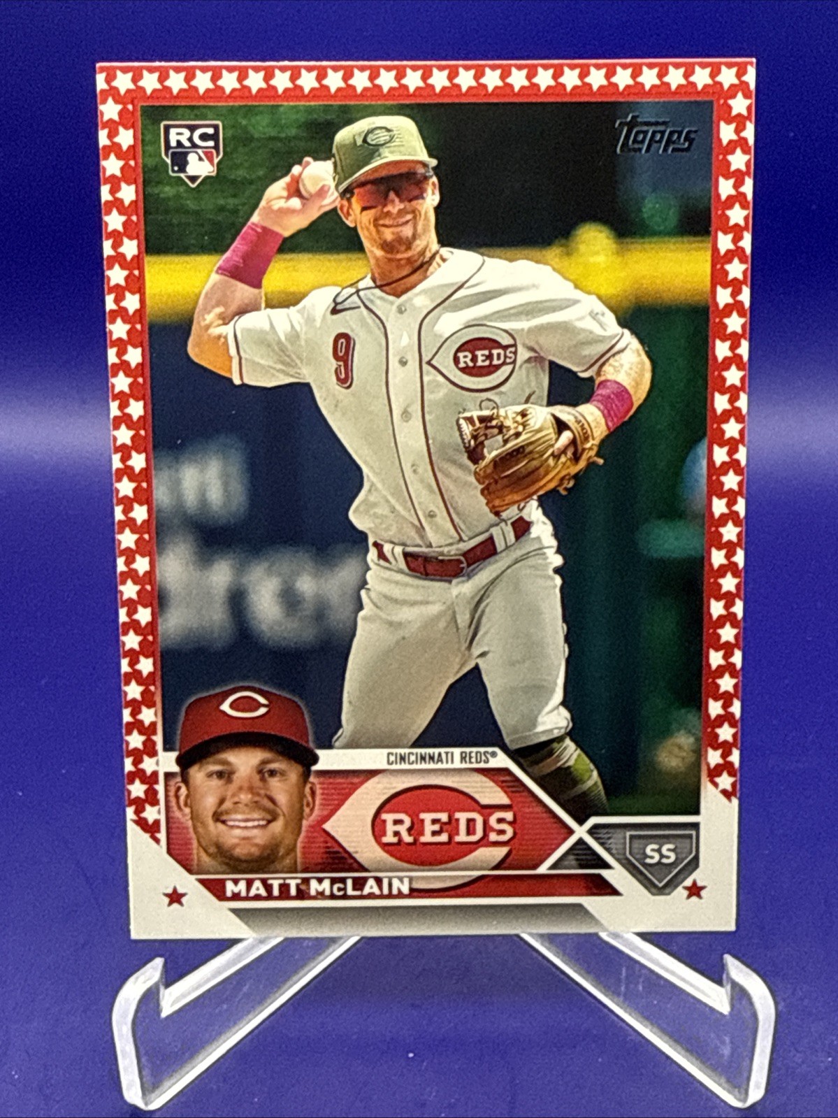 2023 Topps Update Series - Matt McLain #US199 Independence Day /76 (RC)