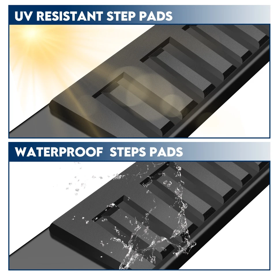 6" Running Board For 02-08 Dodge Ram 1500/03-09 Ram 2500 3500 Quad Cab Nerf Bar Foto 4 de 4