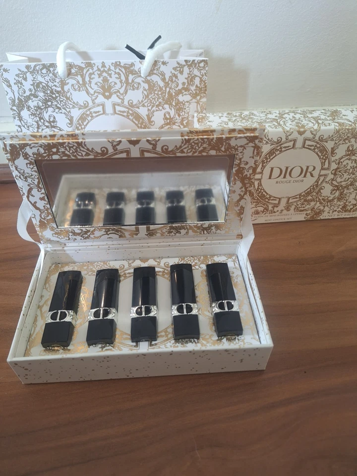 Dior Rouge Lipstick Set X5 BNIB Travel size Comes With Gift Bag. - image 3 of 4