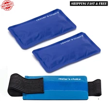 2 Soft Gel Ice Packs for Injuries Reusable with Extra Comfy Adjustable Cold Pack