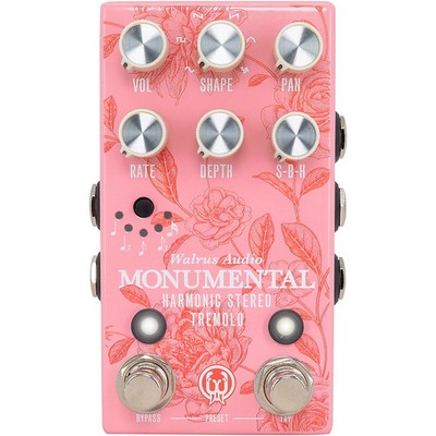 Walrus Audio Monumental Stereo Harmonic Tap Tremolo Pedal Floral Series 2024 Pnk