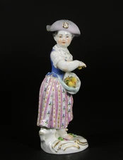 Meissen Figure Model 12x ‘Girl with Apples’ Late 19th Century