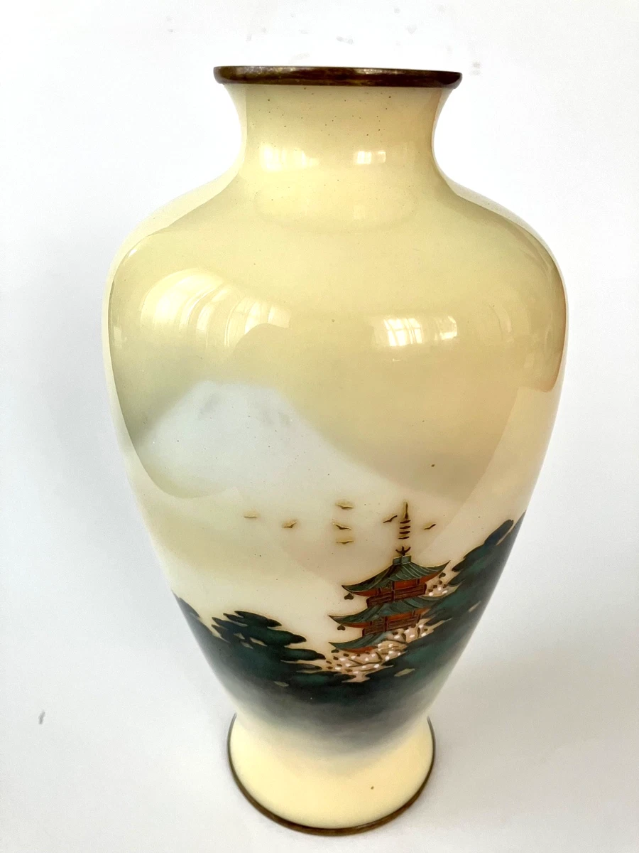 多色景泰蓝1900-1940 年日本花瓶| eBay